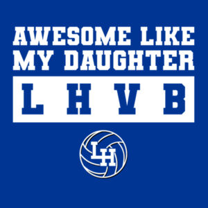 AWESOME LIKE MY DAUGHTER - T-SHIRT - ROYAL BLUE - 27GCAT Design
